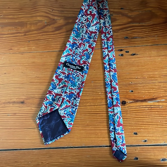 Christian Dior Floral Paisley Tie For Men - Picture 3 of 6